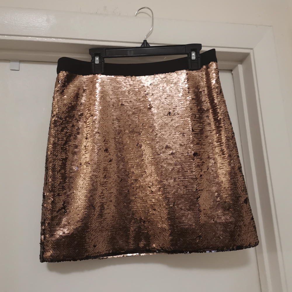 Ted Baker London Bronze Sequin Mini Skirt